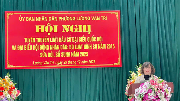 TUYÊN TRUYỀN LUẬT CUỘC BẦU CỬ ĐẠI BIỂU QUỐC HỘI KHÓA XVI VÀ ĐẠI BIỂU HĐND CÁC CẤP NHIỆM KỲ 2026 - 2031; BỘ LUẬT HÌNH SỰ NĂM 2015 SỬA ĐỔI, BỔ SUNG NĂM 2025.