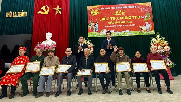 Phường Lương Văn Tri trang trọng tổ chức lễ chúc thọ, mừng thọ người cao tuổi năm 2026