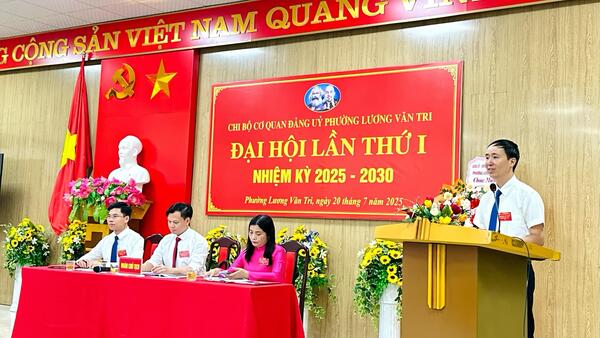 Đại hội Chi bộ Cơ quan Đảng uỷ phường Lương Văn Tri lần thứ I, nhiệm kỳ 2025 - 2030