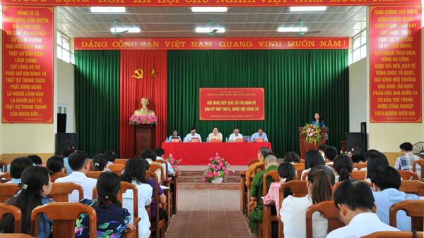 ĐOÀN ĐẠI BIỂU QUỐC HỘI TỈNH LẠNG SƠN TIẾP XÚC CỬ TRI TẠI  PHƯỜNG LƯƠNG VĂN TRI