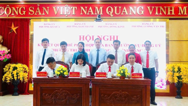 Hội nghị ký kết Quy chế phối hợp của Ban Thường vụ Đảng ủy 04 phường trực thuộc Đảng bộ tỉnh Lạng Sơn giai đoạn 2025-2030 và những năm tiếp theo.